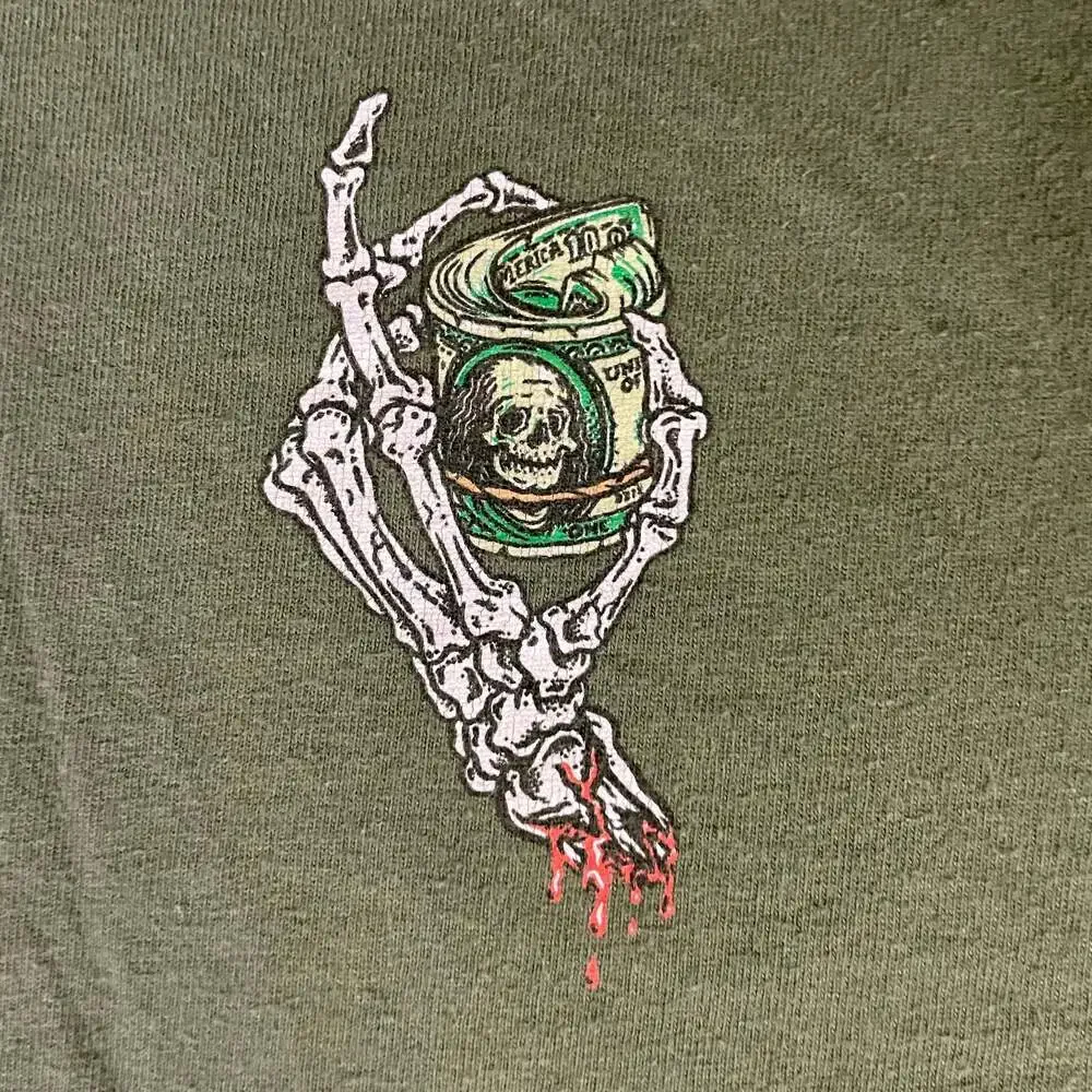 Retrofit Brand Green short sleeve Graphic T-shirt another day another dollar